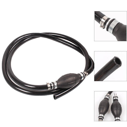 Liquid Oil Water Fluid Transfer Siphon Hand Pump Kit Manual Fuel Gas Tank 5.9FT