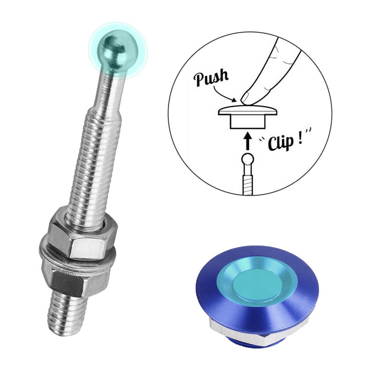 Quick Release Latch Lock Clip Push Button Bonnet Kit