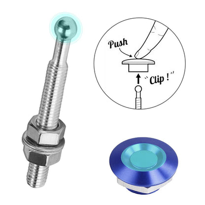 Quick Release Latch Lock Clip Push Button Bonnet Kit