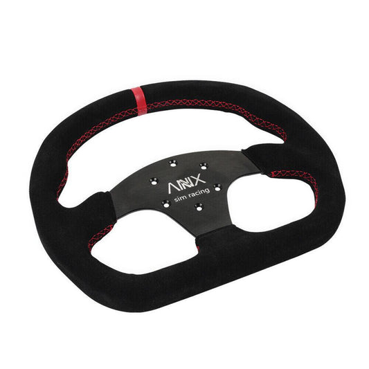 13 Inch D Shape PC Gaming Steering Wheel Suede Leather