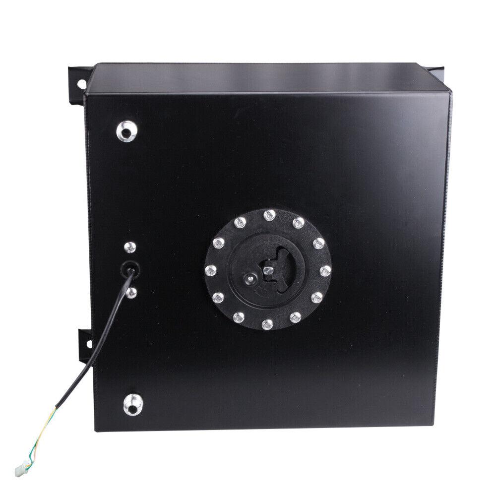 10 Gallon 40L Auxiliary Fuel Tank with Cap & Level Sender Polished Aluminum