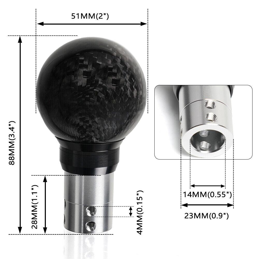 Universal Aluminum Push Button Shift Knob with Button Shifter Lever Head
