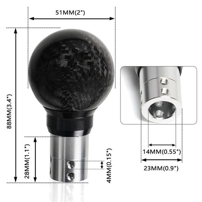 Universal Aluminum Push Button Shift Knob with Button Shifter Lever Head