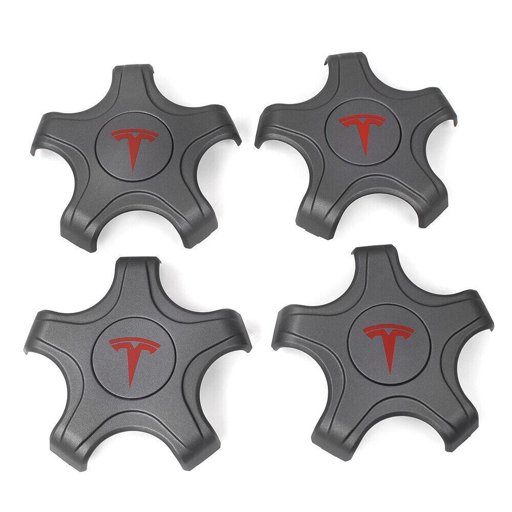 4Pcs Carbon Fiber Tesla Model 3 Wheel Center Hub Caps