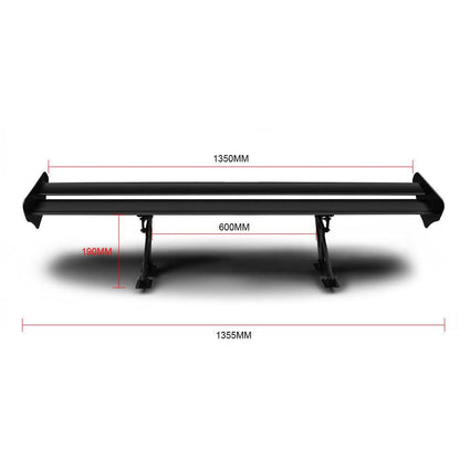 53 Inch JDM Drift Rear Spoiler Adjustable Double Deck Car Spoiler