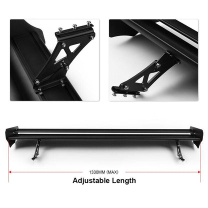 53 Inch Double Deck GT Wing Spoiler Adjustable Lightweight Car Spoiler