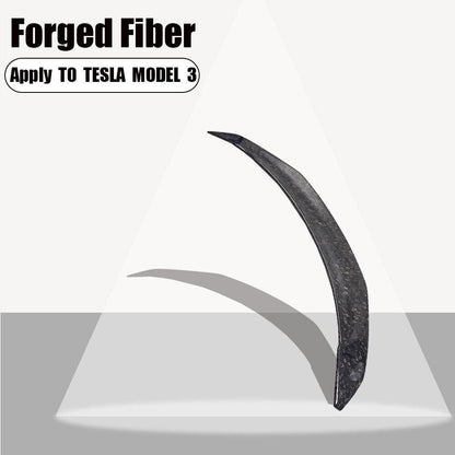 2017-2021 Tesla Model 3 Spoiler Forged Carbon Fiber V Style