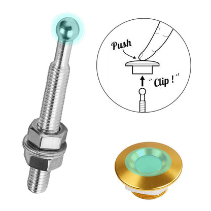 2Pcs Hood Pins Lock Clip Kit for Car Bumper License Plate Hood