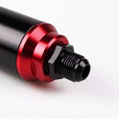 Inline Fuel Filter 60 Micron with 6AN 8AN 10AN Adapter Universal 44MM