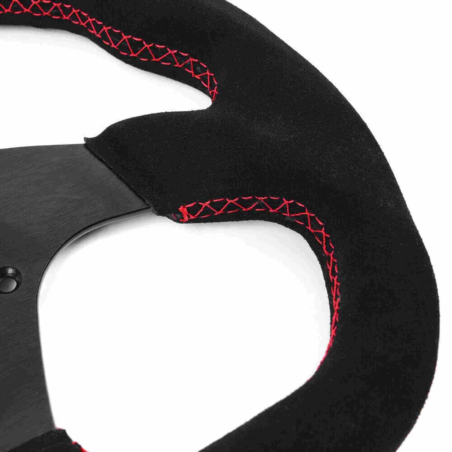 13 Inch D Shape PC Gaming Steering Wheel Suede Leather