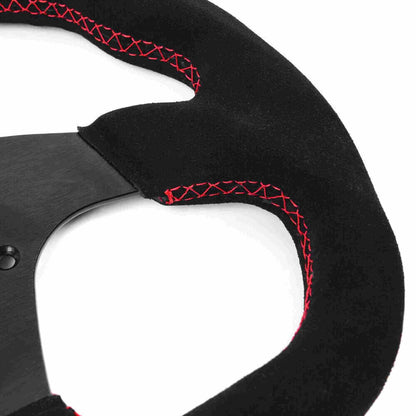 13 Inch D Shape PC Gaming Steering Wheel Suede Leather