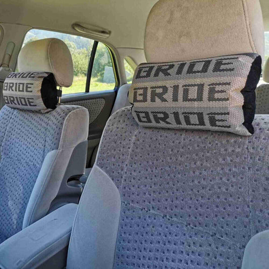 2Pcs Car Neck Pillow Fabric Headrest Pillow Support Neck Support