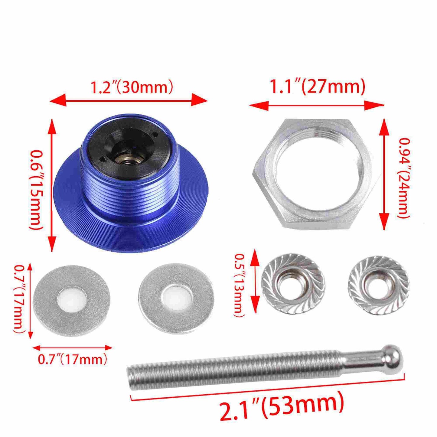 Quick Release Latch Lock Clip Push Button Bonnet Kit