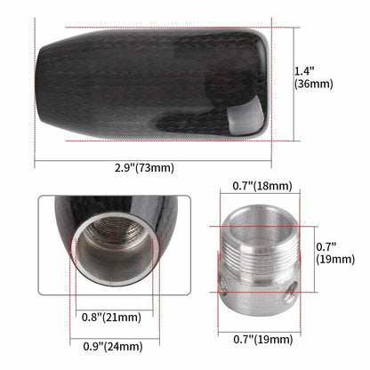 Universal Carbon Fiber Shift Knob Gear Stick Shift Knob