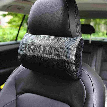 2Pcs Car Neck Pillow Fabric Headrest Pillow Support Neck Support