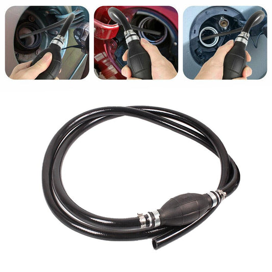 Liquid Oil Water Fluid Transfer Siphon Hand Pump Kit Manual Fuel Gas Tank 5.9FT
