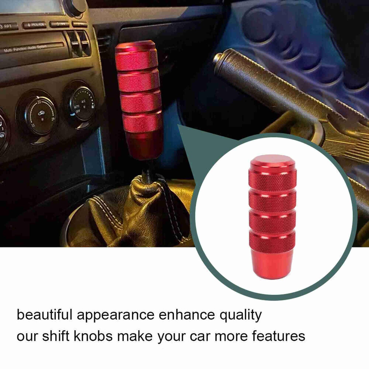 Universal Aluminum Long Gear Shift Knob Manual Gear Stick
