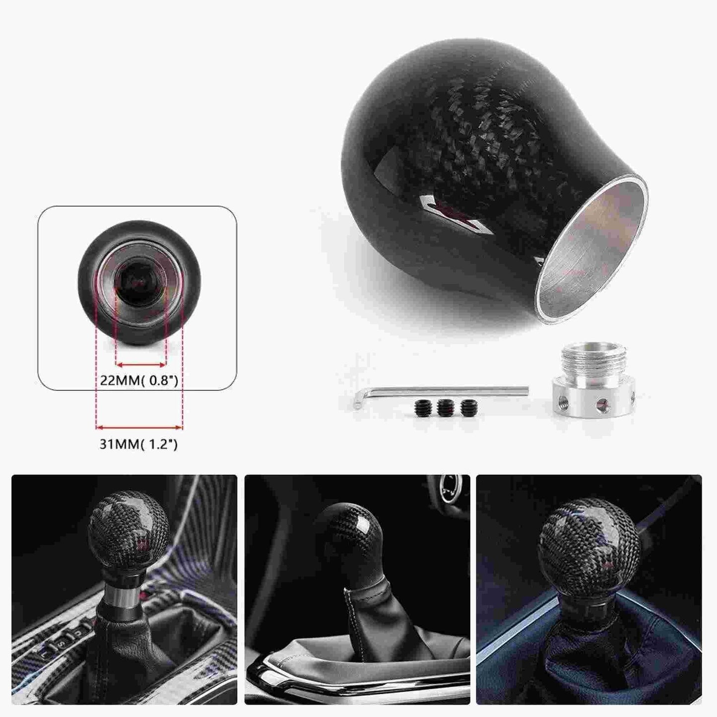 Universal Carbon Fiber Shift Knob Ball Gear Shift Knobs