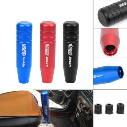 Universal Aluminum Manual Long Gear Stick Shift Knob Shifter with 3 Adapter