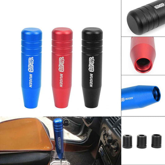 Universal Aluminum Manual Long Gear Stick Shift Knob Shifter with 3 Adapter